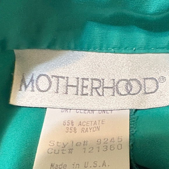 Vintage Made in the USA Motherhood Green Maternity Top with Black Accents Medium - Picture 7 of 11